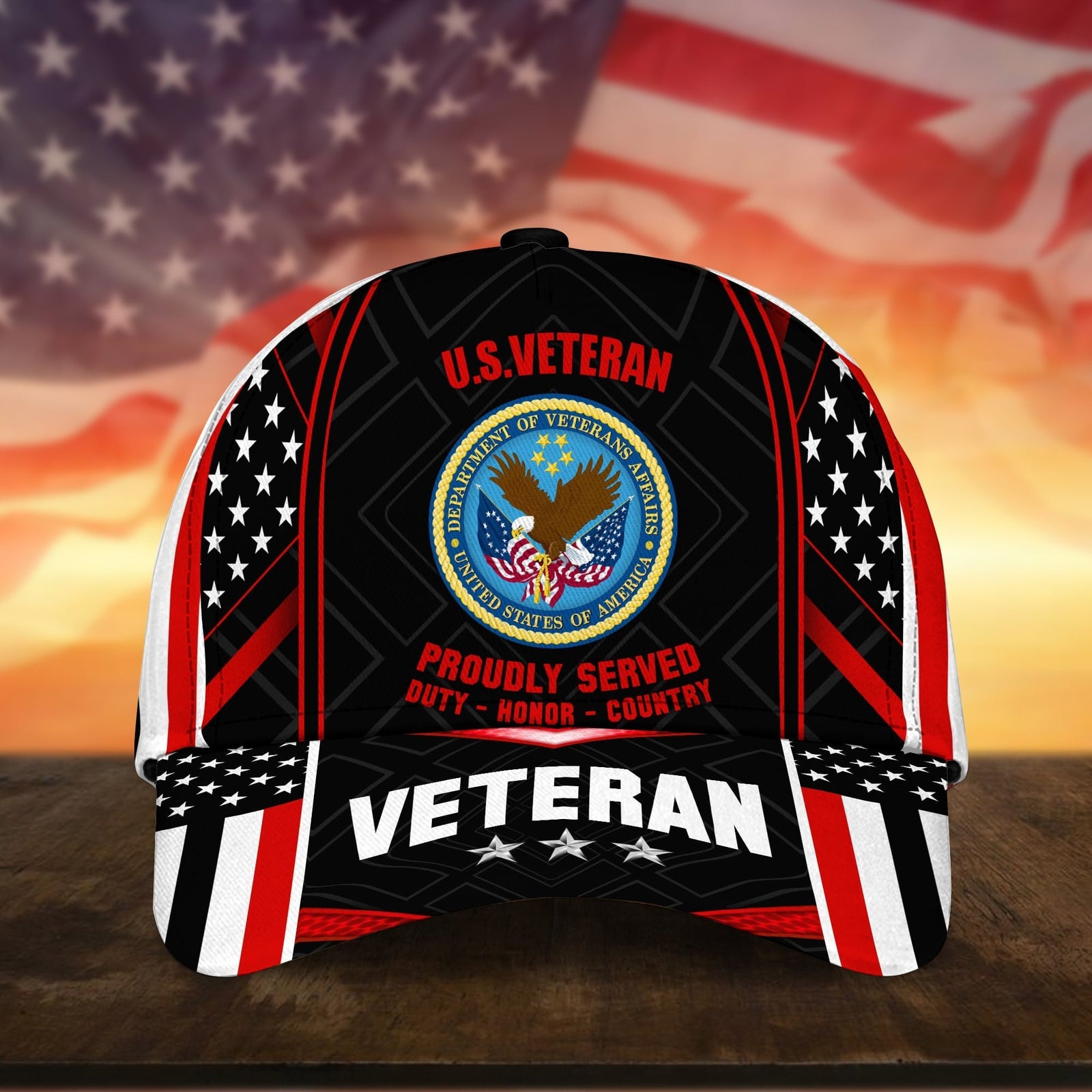 BlueJose Premium U.S Multiple Service Veteran 3D Cap