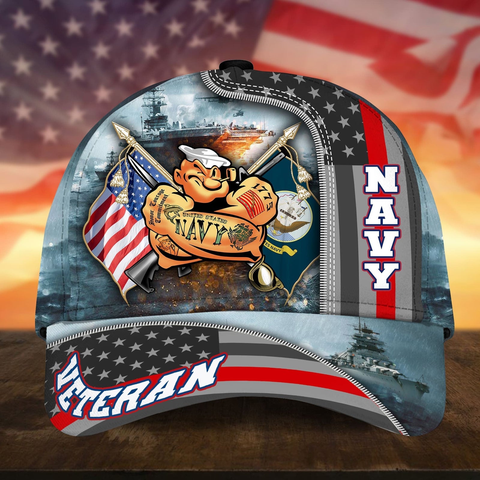 BlueJose Premium Proudly Served US Veteran Cap