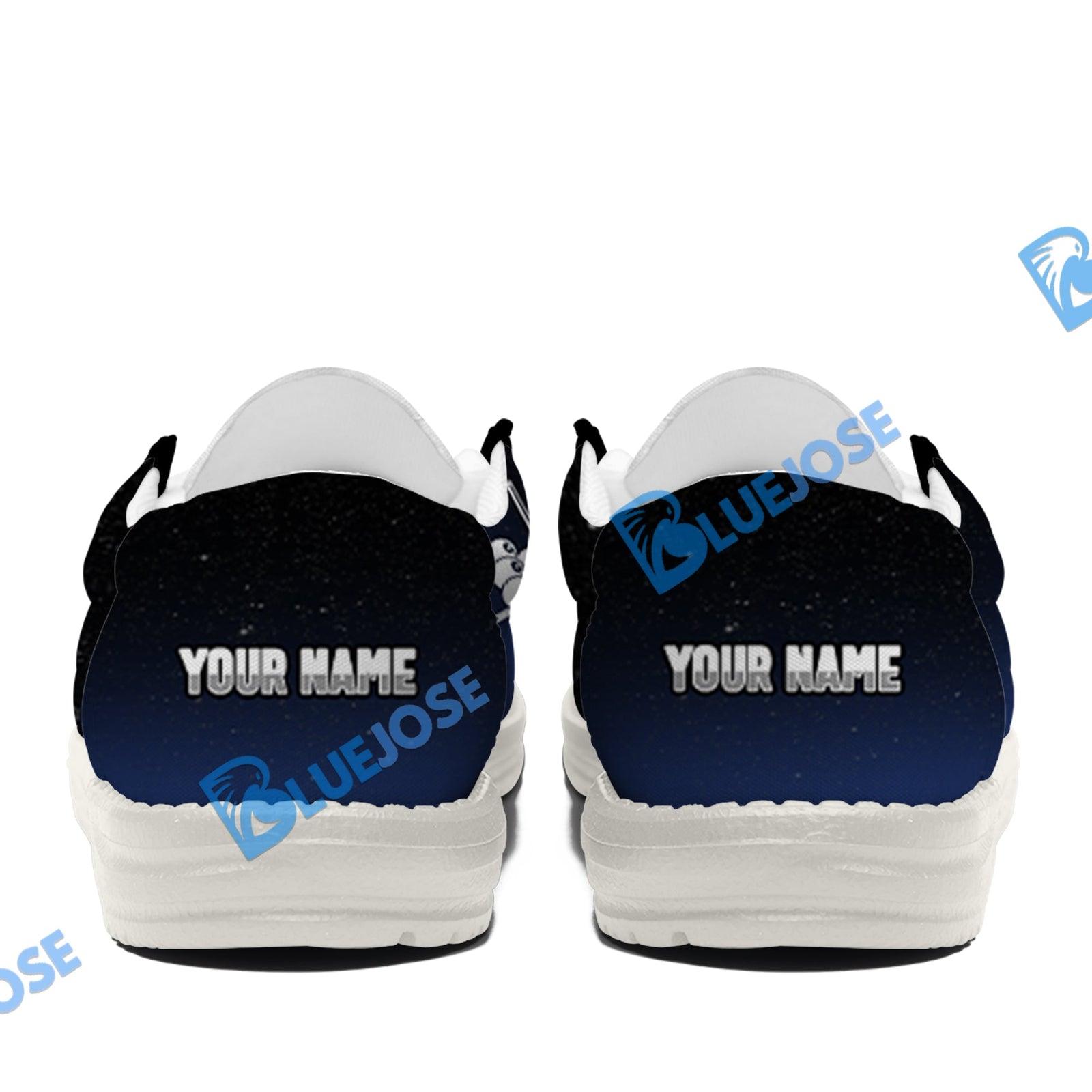 BlueJose Billiards Ball 8 Cross Eagle American Flag White Canvas Loafer Shoes (4 Colors)