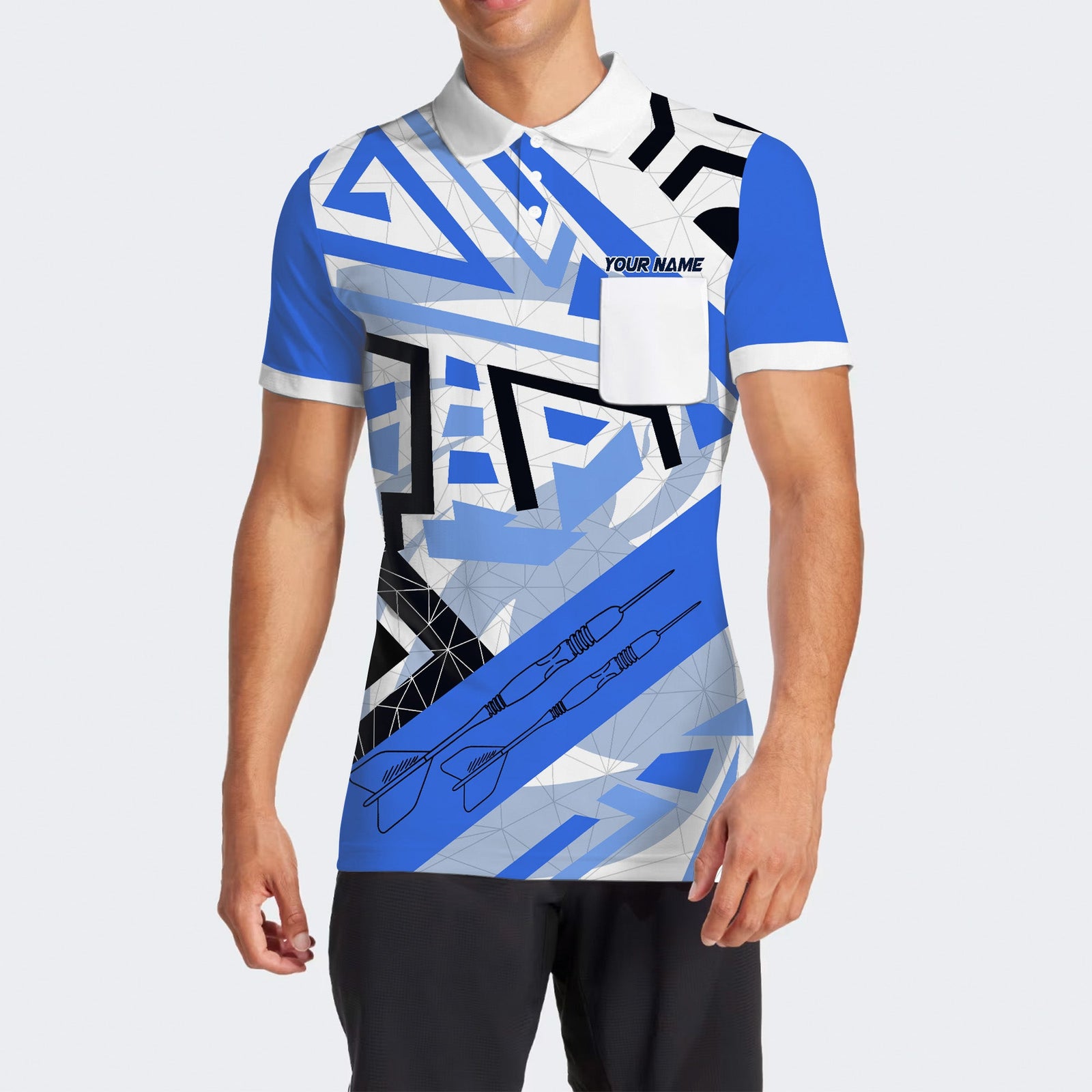 BlueJose Design Flying Darts Personalized Name, Team Name Unisex Shirt