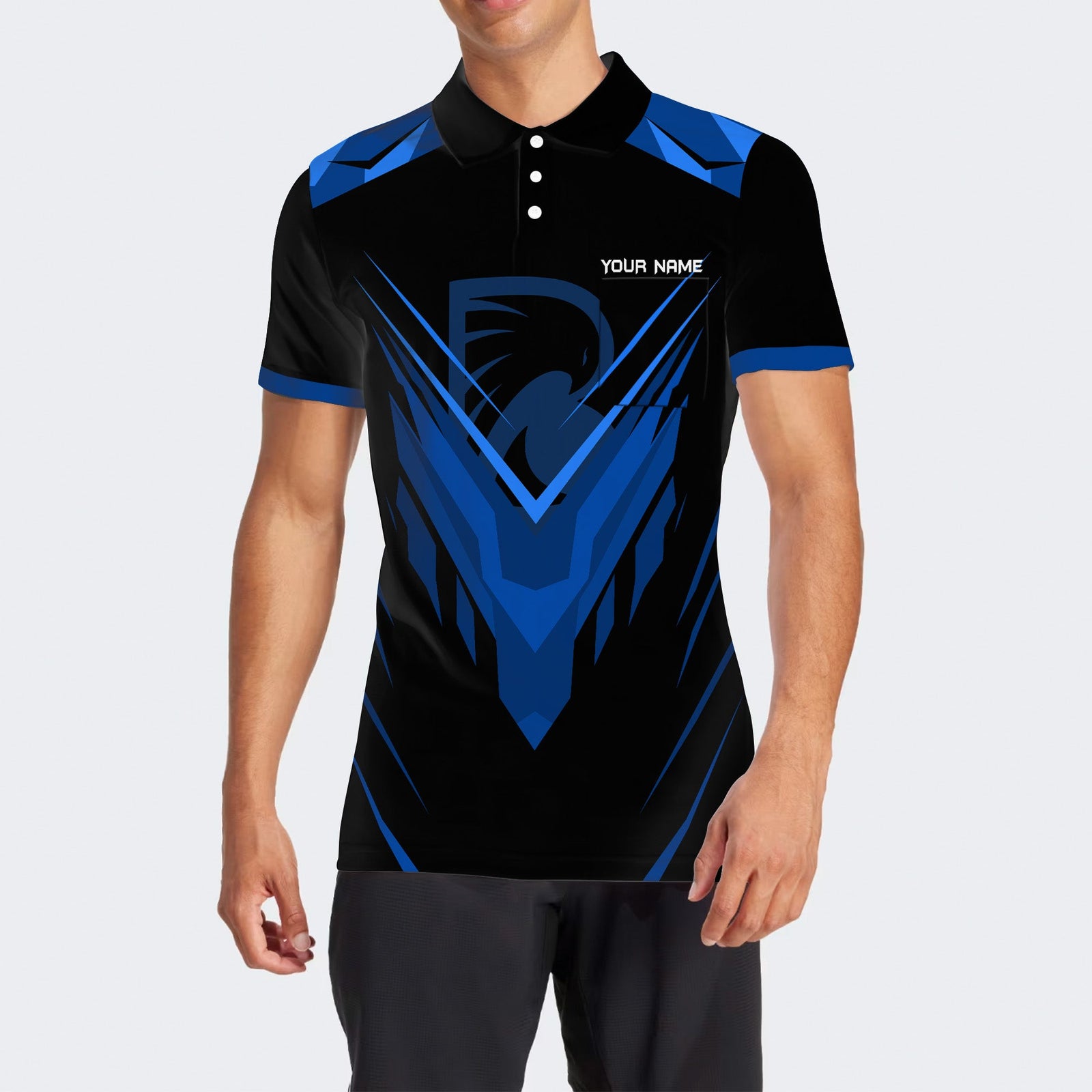 BlueJose Design Blue And Black Darts Personalized Name, Team Name Unisex Shirt