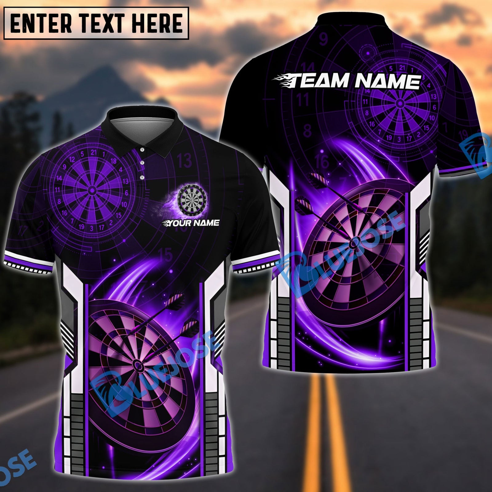 BlueJose Darts Future Mechanic Personalized Name, Team Name Shirt (4 Colors)