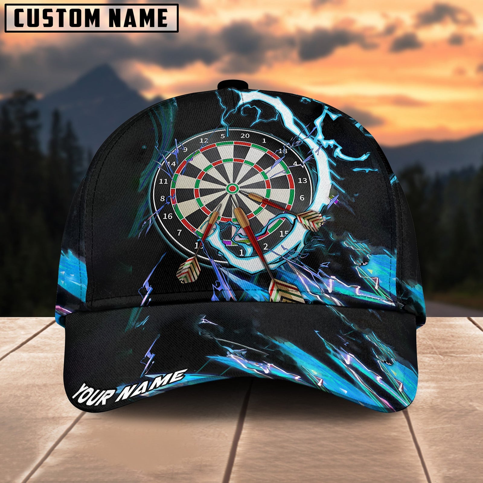 BlueJose Breath Of Thunder Darts Personalized Name Cap (6 Colors)