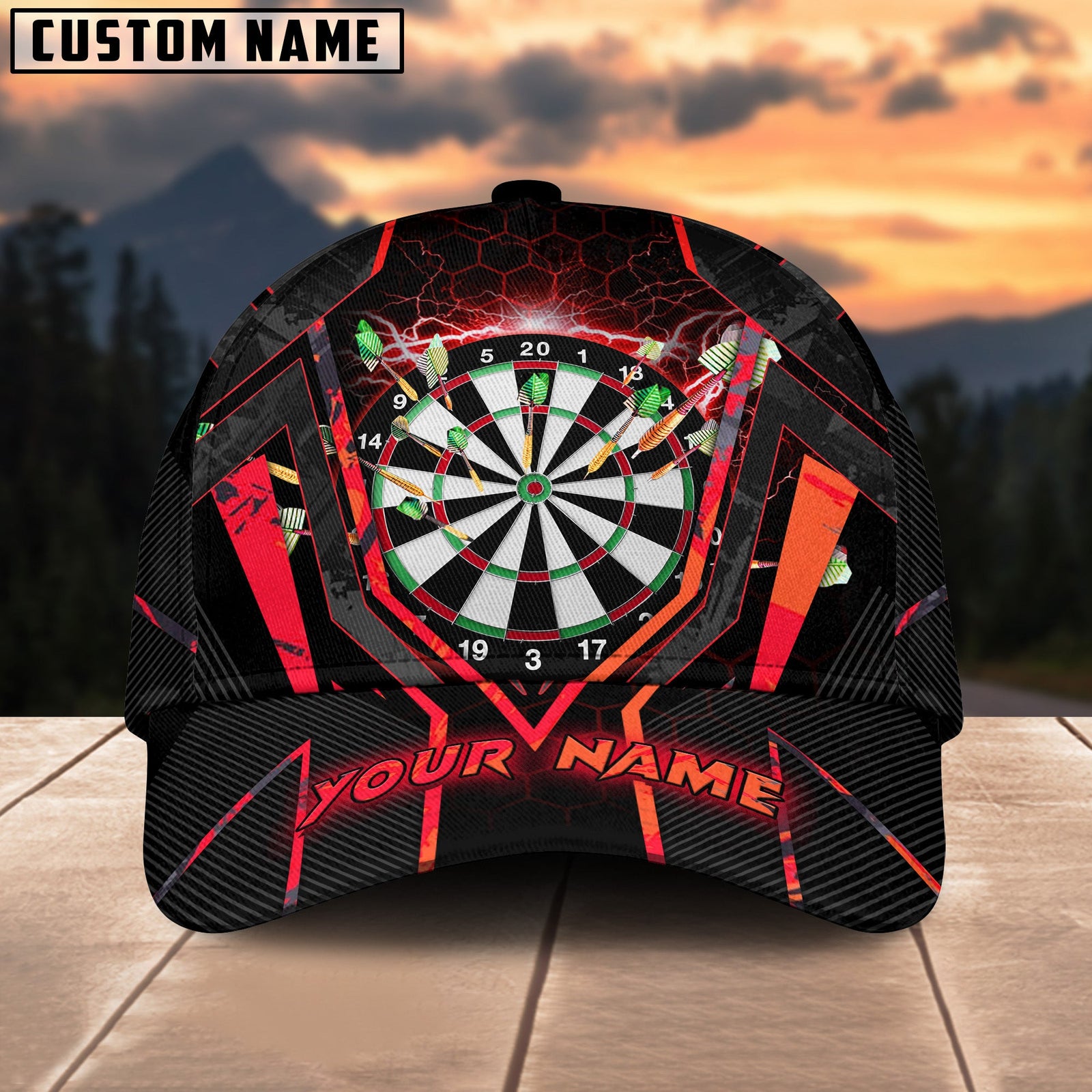 BlueJose Darts Thunder Personalized Name Cap (6 Colors)