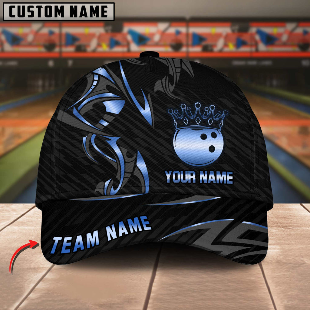 BlueJoses Bowling Golden Crown Multicolor Personalized Name Cap