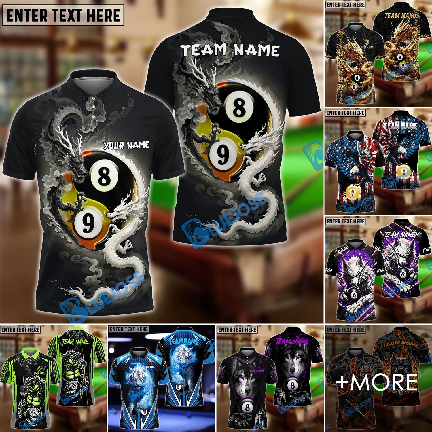 Bluejose Billiards Animal Collection