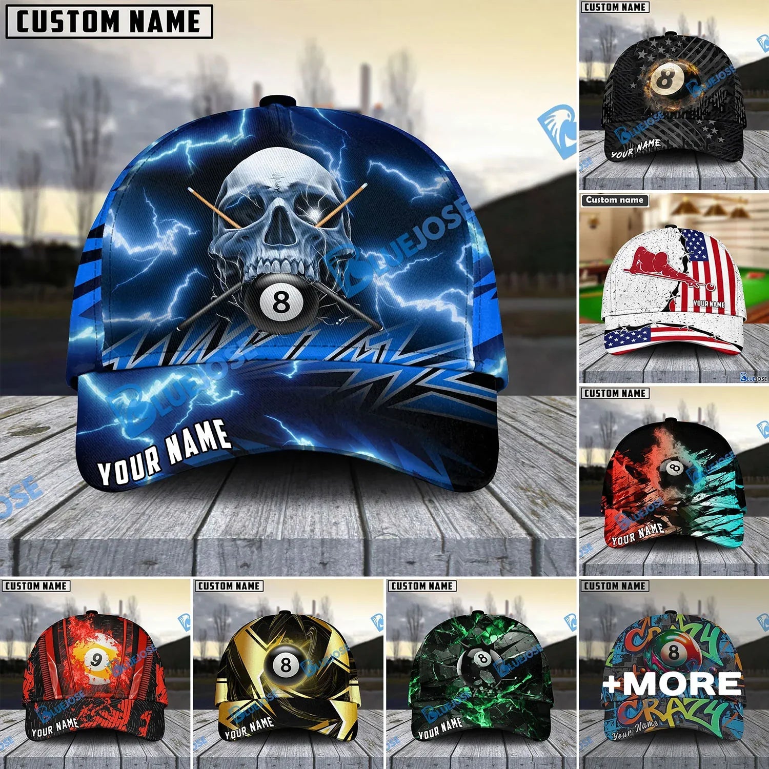 BlueJose Billiards Cap