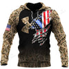 BlueJose Ripped American Flag Duck Hunting Apparels