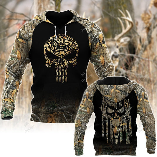 BlueJose Skull Shape Hunting American Flag Camouflage Hunting Apparels