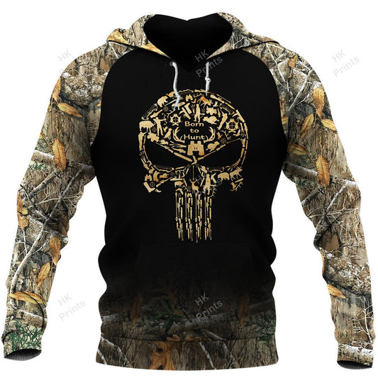 BlueJose Skull Shape Hunting American Flag Camouflage Hunting Apparels