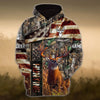 BlueJose Personalized Name American Deer Hunting Hoodie & Zip Hoodie 3D Multicolor