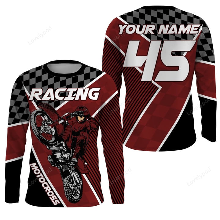 BlueJose Personalized Number &amp; Name Motorcycle Off-Road Riders Dirt Bike Racing