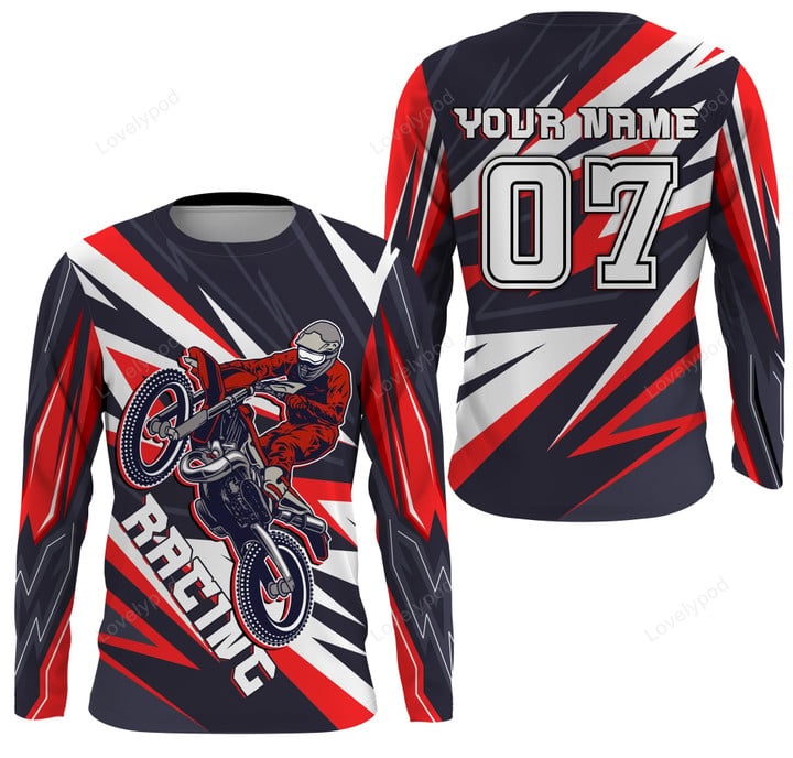 BlueJose Personalized Number &amp; Name Motorcycle Off-Road Riders Dirt Bike Racing