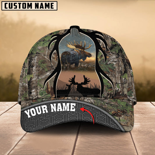 BlueJose Moose Hunting Multicolor Personalized Cap