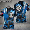 BlueJose Darts Dartboard Flame Hitting Target Personalized Name, Team Name 3D Shirt (4 Colors)