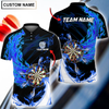 BlueJose Breath Of Fire Darts Personalized Name, Team Name 3D Shirt (4 Colors)