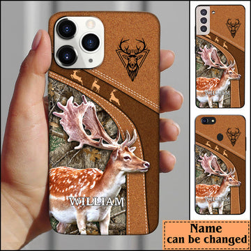 BlueJose Fallow Deer Hunting Personalized Name Phone Case