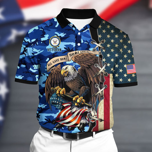 BlueJose Premium U.S Navy Polo All Over Printed