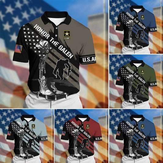 BlueJose Premium U.S Army Veteran Polo Shirt