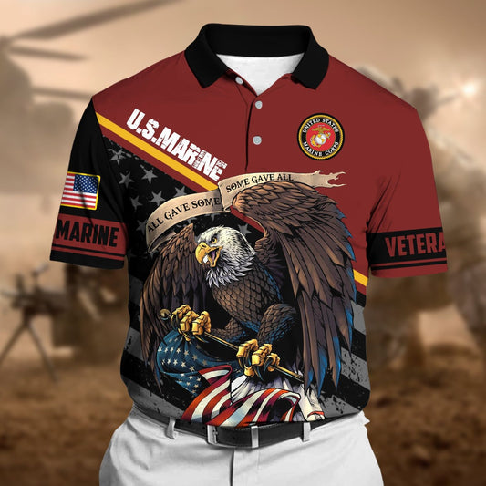 BlueJose Premium Power American Veteran Power Polo Shirt
