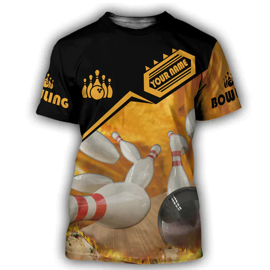 BlueJoses Custom Bowling Personalized Name 3D Shirt