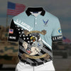 BlueJose Premium Personalised U.S Multiple Service Veteran Polo Shirt