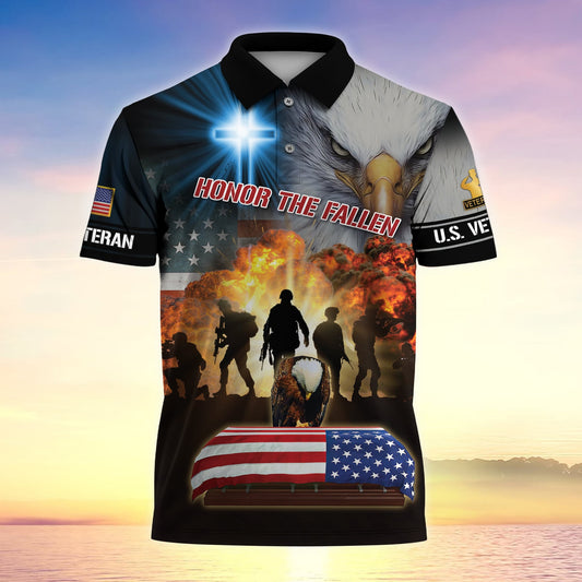 BlueJose Premium Honor The Fallen Polo Shirt