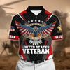BlueJose Premium U.S Multiple Service Veteran Polo Shirt
