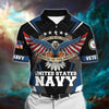 BlueJose Premium U.S Multiple Service Veteran Polo Shirt