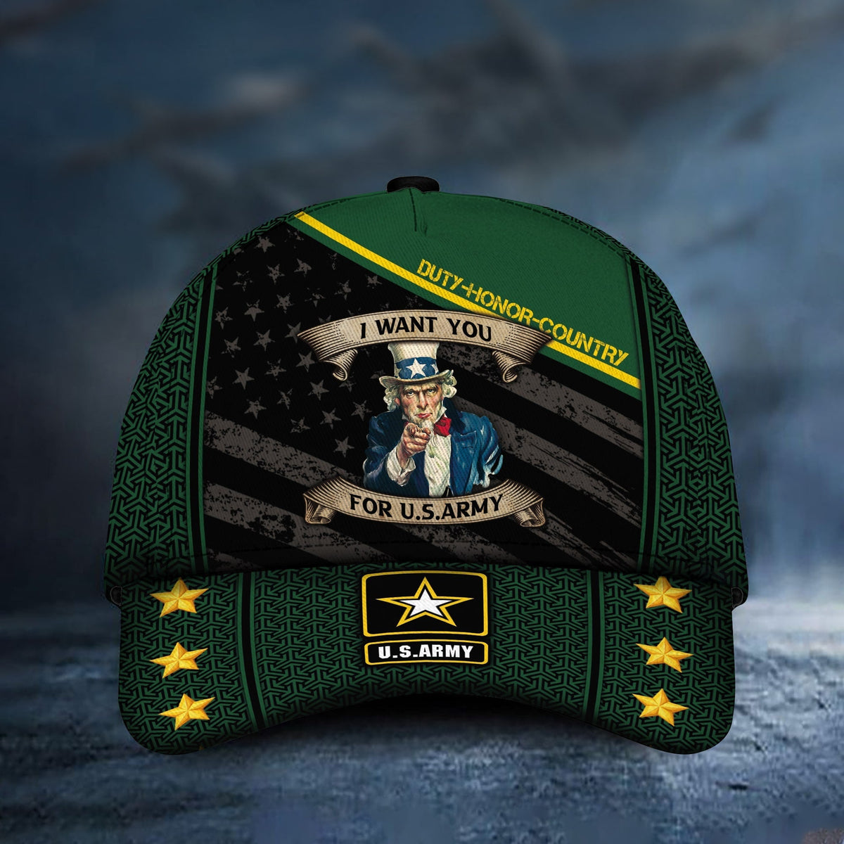BlueJose Premium Multiple US Military Services Veteran 3D Cap