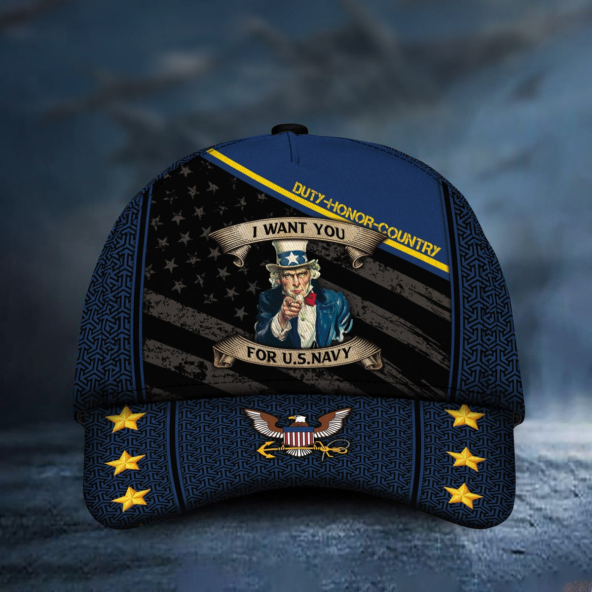 BlueJose Premium Multiple US Military Services Veteran 3D Cap