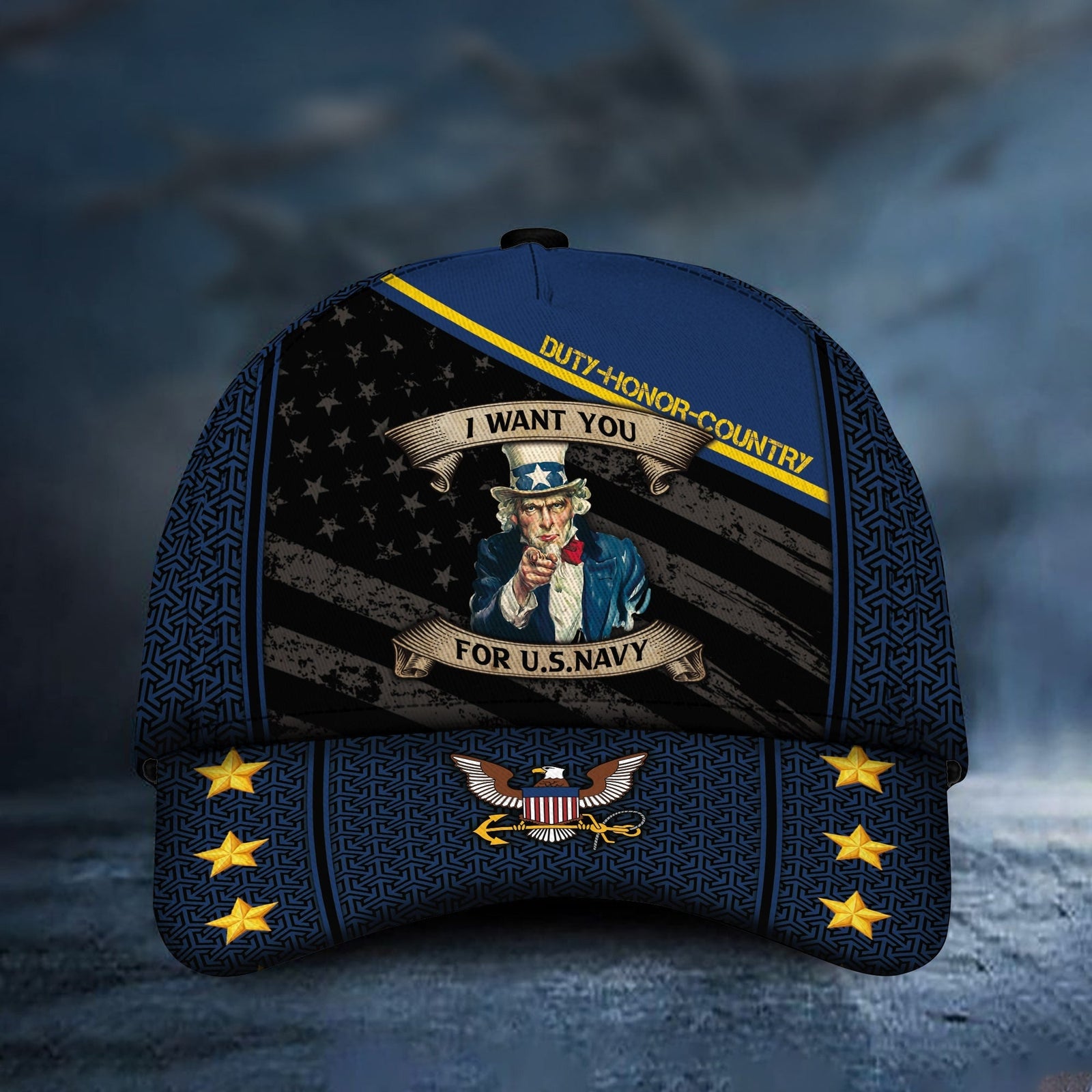 BlueJose Premium Multiple US Military Services Veteran 3D Cap