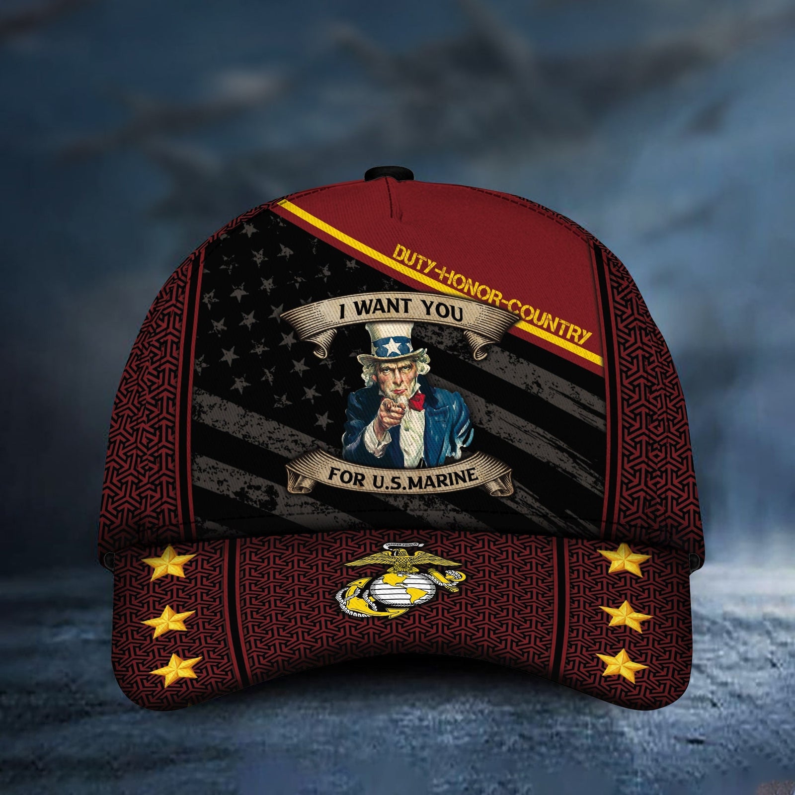 BlueJose Premium Multiple US Military Services Veteran 3D Cap