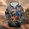 BlueJose Unique U.S. Army Veteran Zip Hoodie