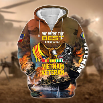 BlueJose Vietnam Veteran Memorial Day Zip Hoodie