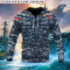 BlueJose Premium Multiple US Military Services Veteran Personalize Hoodie