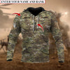 BlueJose Premium Multiple US Military Services Veteran Personalize Hoodie