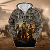 BlueJose Premium U.S. Army Veteran Zip Hoodie