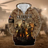 BlueJose Premium U.S. Army Veteran Zip Hoodie