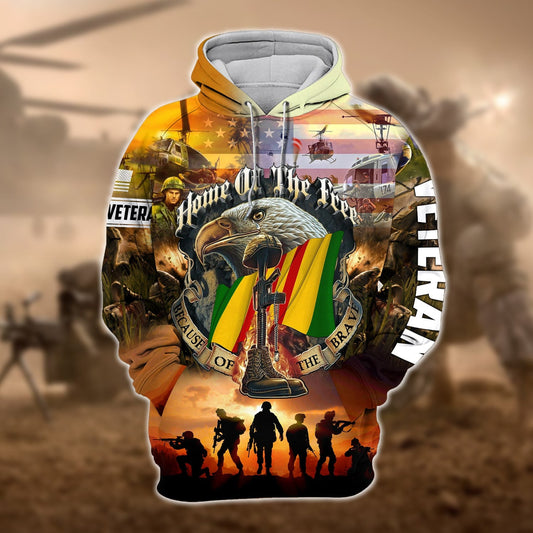 BlueJose Proud To Have Served Vietnam Veteran Zip Hoodie