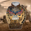 BlueJose Unique U.S. Army Veteran Zip Hoodie