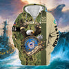 BlueJose Premium U.S Multiple Service Veteran Zip Hoodie