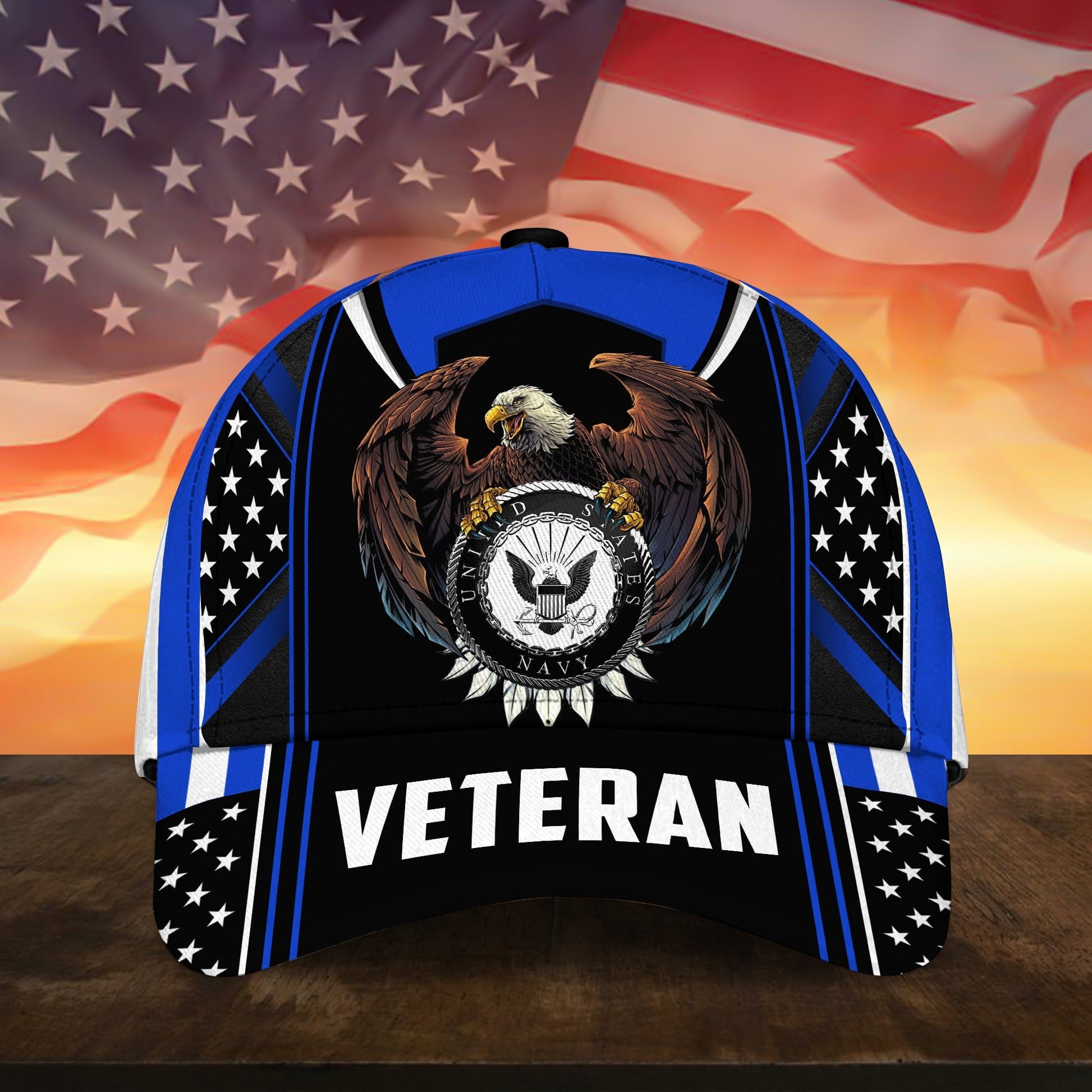 BlueJose Premium U.S Multiple Service Veteran 3D Cap PVC010303