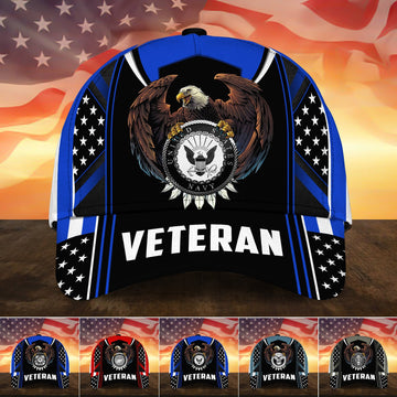 BlueJose Premium U.S Multiple Service Veteran 3D Cap PVC010303
