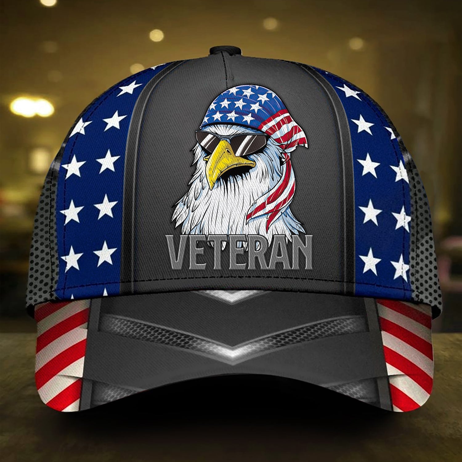BlueJose Premium Never Underestimate An Old Man US Veteran Cap NPVC070702