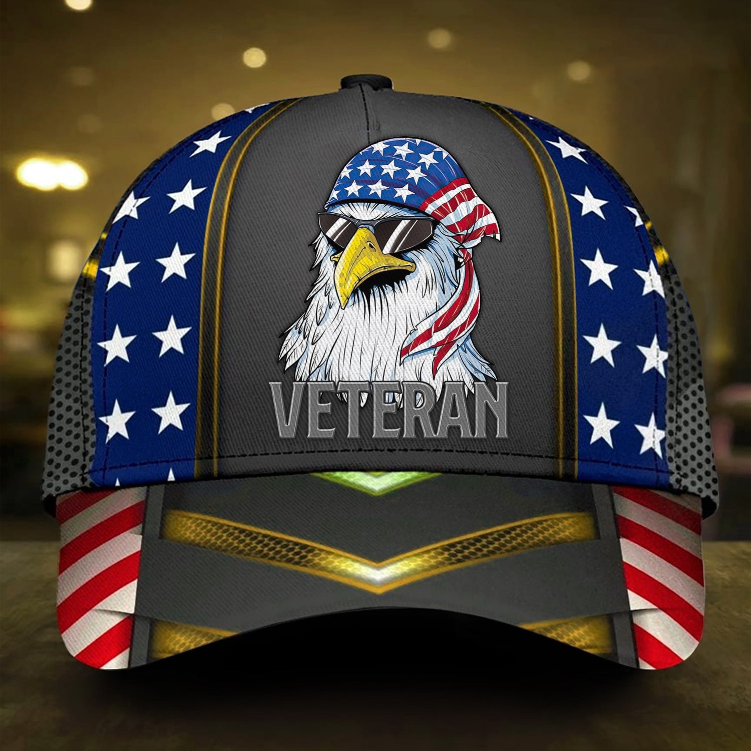 BlueJose Premium Never Underestimate An Old Man US Veteran Cap NPVC070702