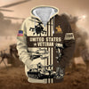 BlueJose Premium US Veteran Zip Hoodie