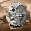 BlueJose Premium US Veteran Zip Hoodie