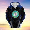 BlueJose US Veteran Proudly Served Multiservice Zip Hoodie