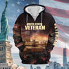 BlueJose Unique US Veteran Zip Hoodie